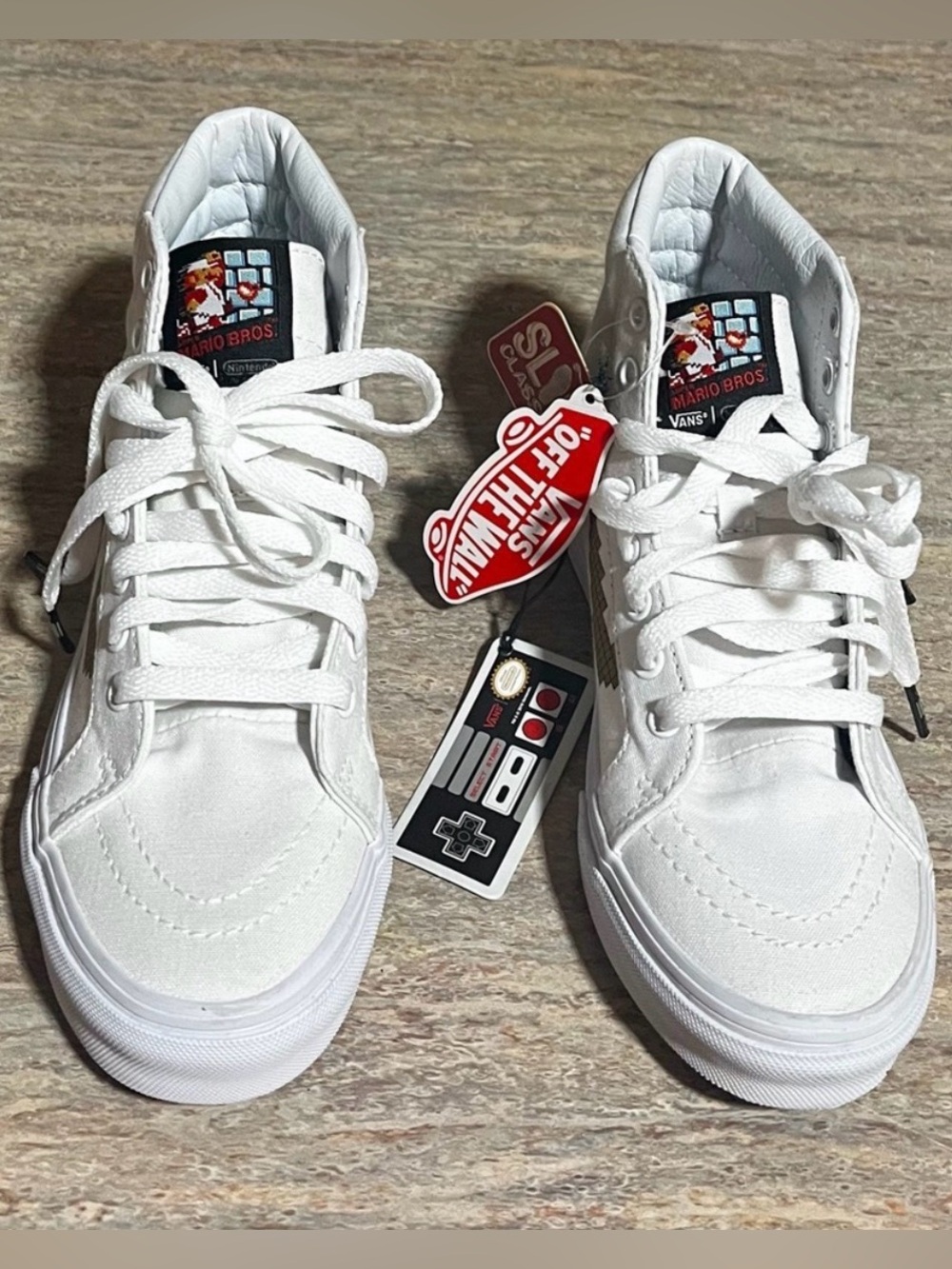 NWT Vans X Nintendo Sk8-Hi Slim NES Console Classics White High-Top Sneakers